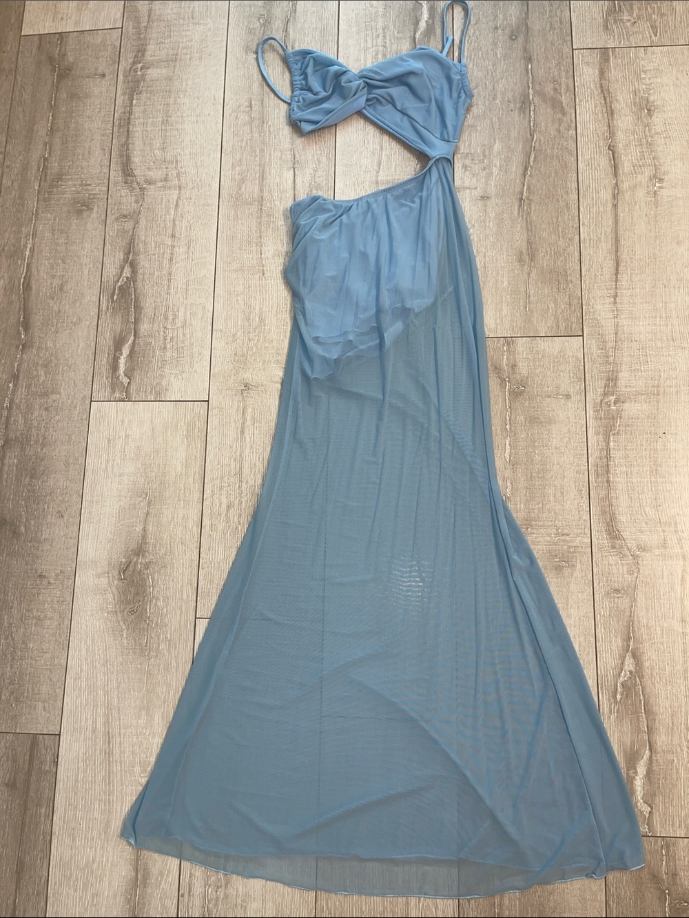 Light Blue Cutout Maxi Dress XS- never worn! - Picture 5 of 7